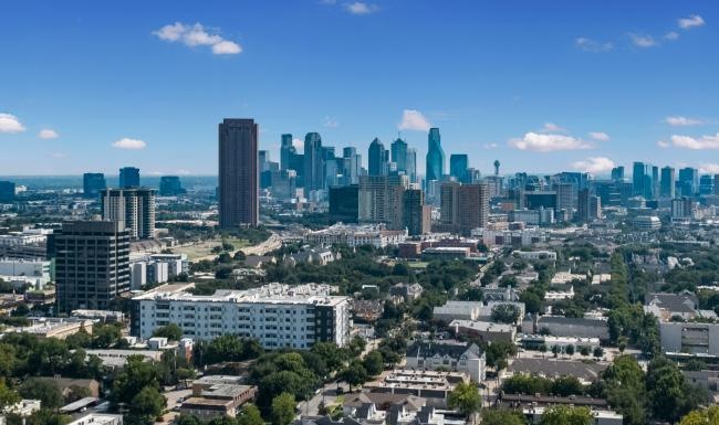a city with many buildings
